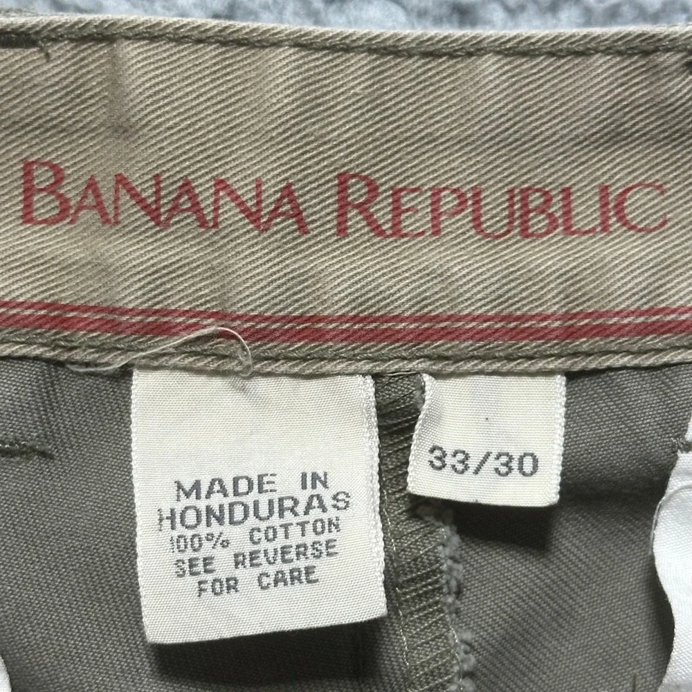 Banana Republic‎ Pleated Khaki Chino Pants Mens 33x30 Casual Everyday Gorpcore